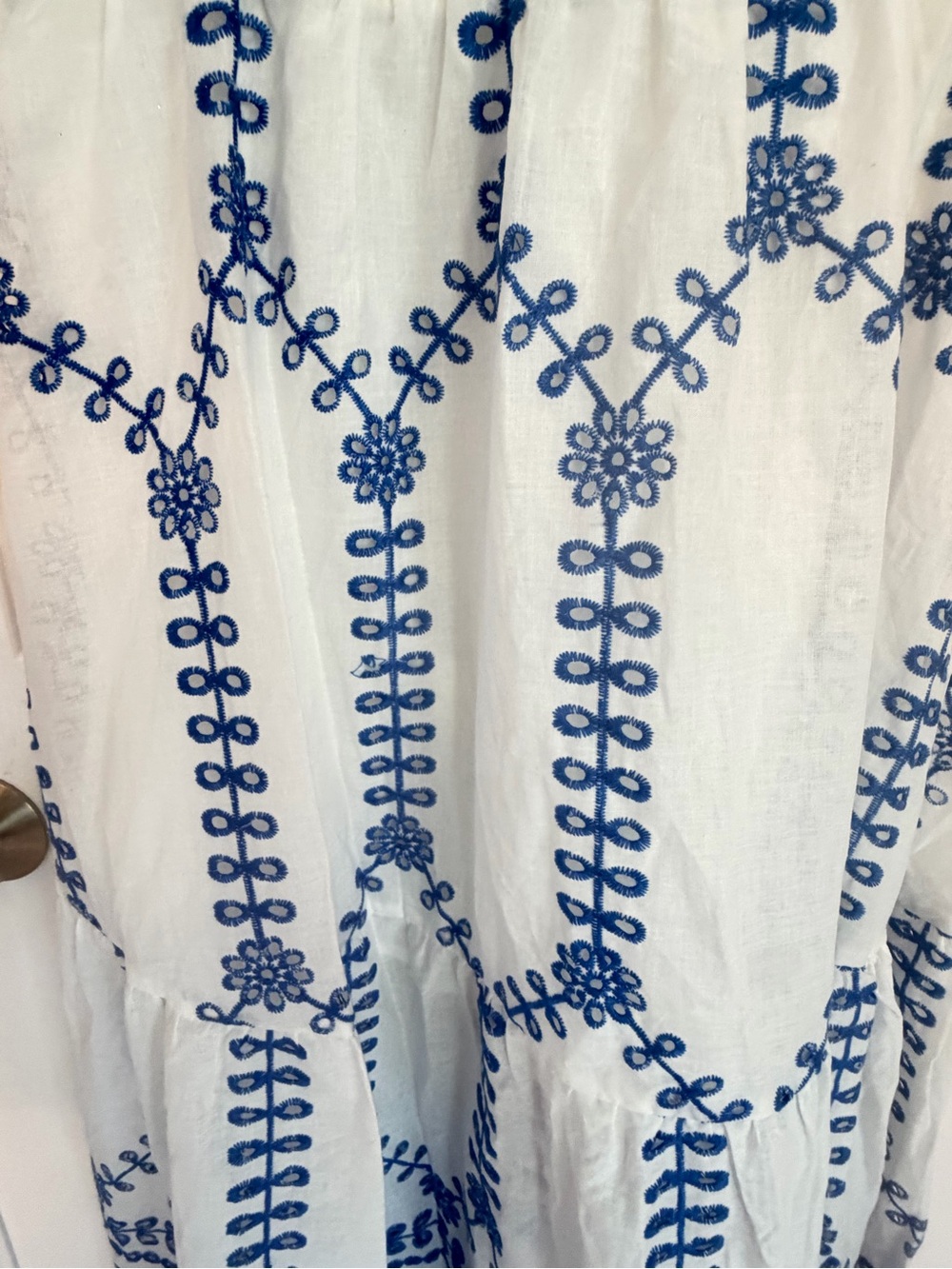 Area Stars White & Blue Embroidered Midi Dress – Women’s XS - Picture 8 of 9